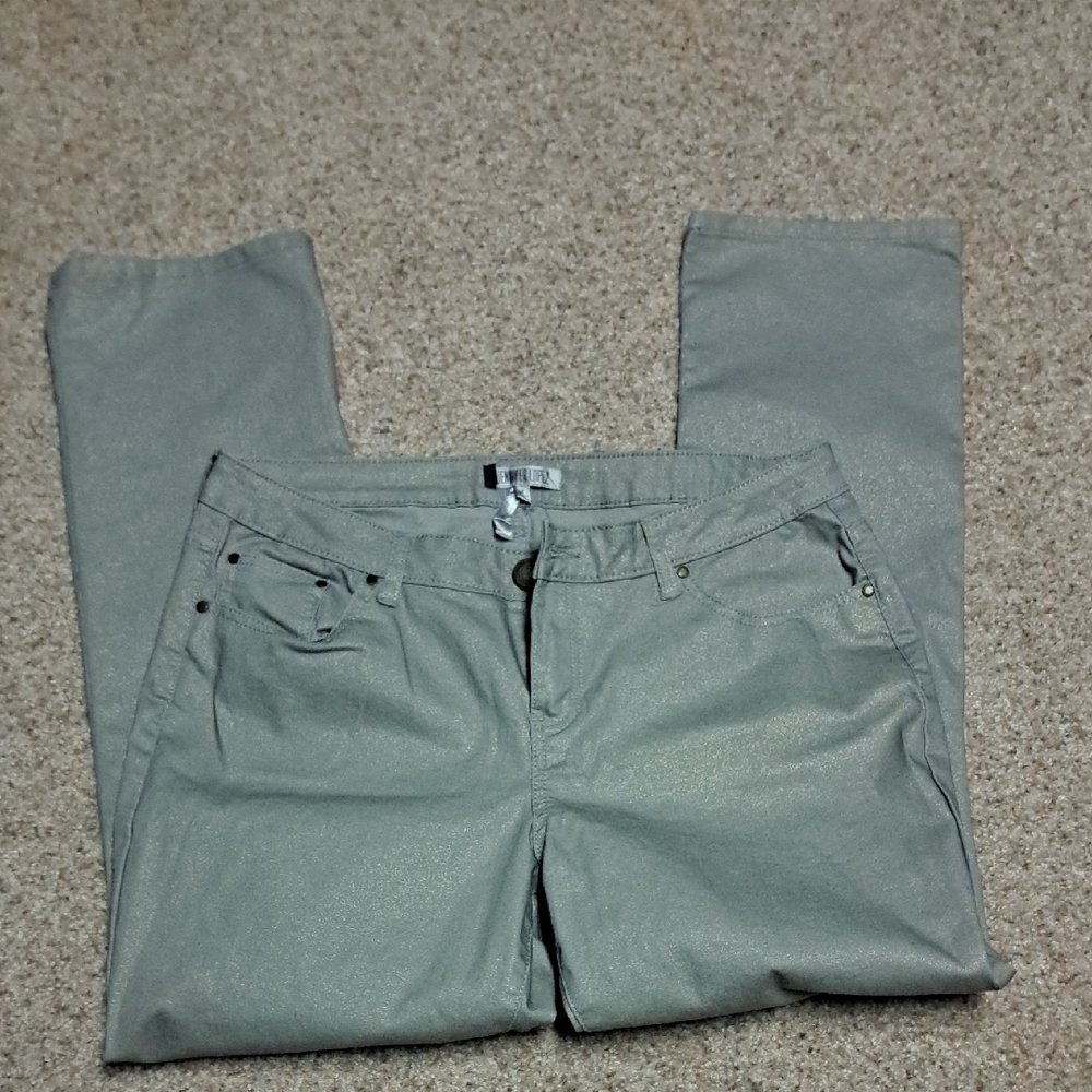 Jennifer Lopez Silver-Gray Pants